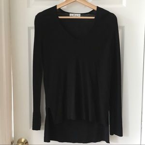 Zara black v knit sweater